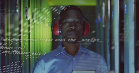 IT Engineer in Data Center with Code Projection - Download Free Stock Images Pikwizard.com
