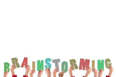 Hands Holding Lettering Text Brainstorming Transparent Background - Download Free Stock Videos Pikwizard.com