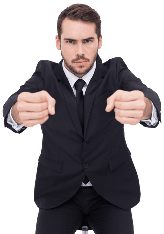 transparent angry businessman clenching fists - Download Free Stock Videos Pikwizard.com