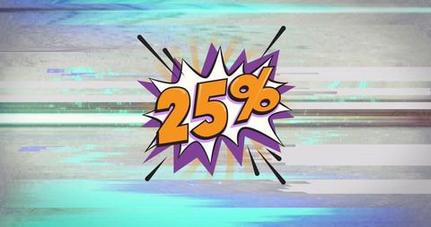 Vibrant 25% discount digital graphic highlight