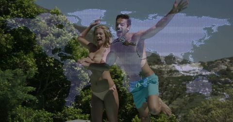 Spontaneous Outdoor Adventure with Global Connection Overlay