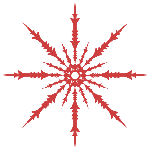 Red Snowflake Design on Transparent Background for Festive Decoration - Download Free Stock Videos Pikwizard.com