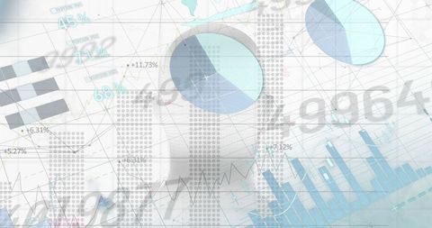 Abstract Financial Dashboard with Data Visualization Elements