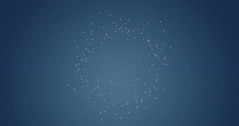 Animated Global Connections Concept on Blue Backdrop