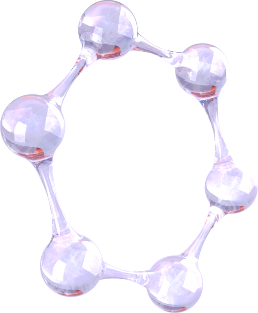 Close-Up View of an Abstract Transparent Molecule Model Ring Configuration - Download Free Stock Videos Pikwizard.com