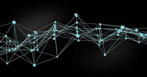 Futuristic Network Graph Representing Digital Connectivity