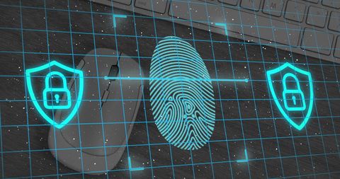 Digital Fingerprint Security in Network Interface Overlay - Download Free Stock Images Pikwizard.com