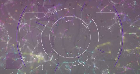 Futuristic digital connection interface with global elements