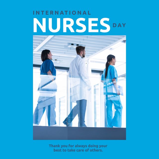 International Nurses Day Celebration with Medical Professionals - Download Free Stock Templates Pikwizard.com