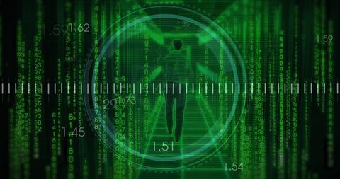 Digital Code Processing Against Futuristic Server Background - Download Free Stock Images Pikwizard.com