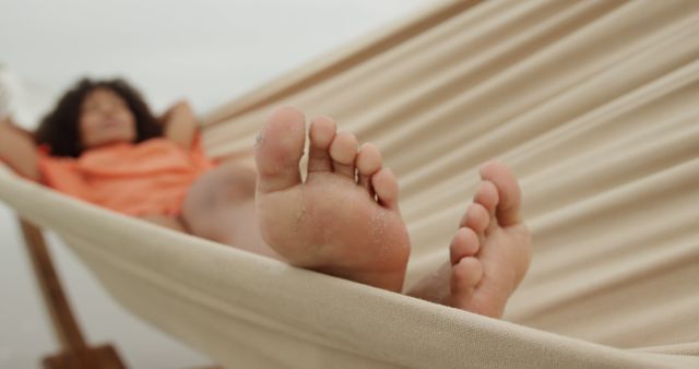 Relaxing on Hammock with Focus on Feet - Download Free Stock Images Pikwizard.com