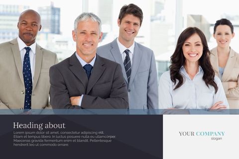 diverse professional team standing confident in office - Download Free Stock Templates Pikwizard.com