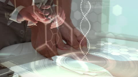 Digital Interface Concept with DNA Visualization and Exercise