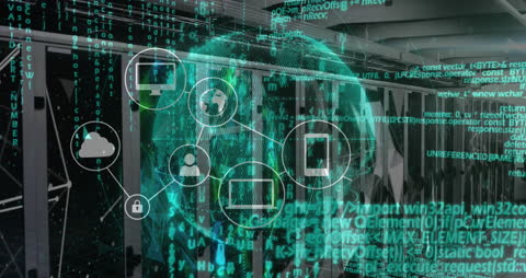 Digital Cloud Network with Data Servers and Global Connectivity