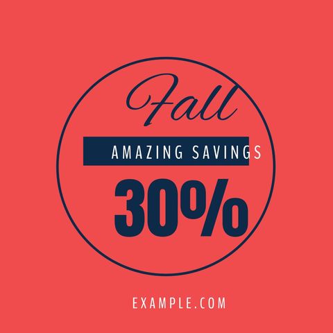 bold fall 30% off discount promotion on red background - Download Free Stock Templates Pikwizard.com