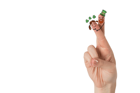 creative st. patrick's day finger puppets on transparent background - Download Free Stock Videos Pikwizard.com