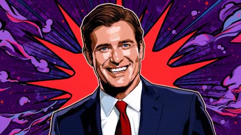 Animated Red Star Reveal with Executives in Pop Art Style