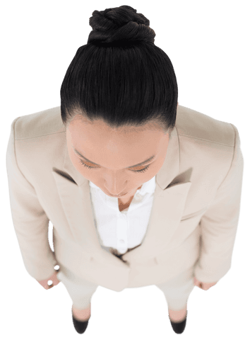 Confident Businesswoman Standing Isolated on Transparent Background