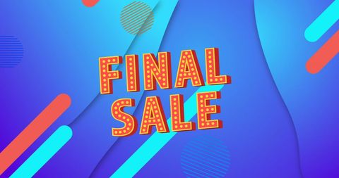 Final sale banner with abstract blue background