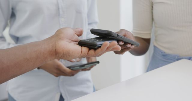 Mobile Payment Transaction Between Two Individuals - Download Free Stock Images Pikwizard.com