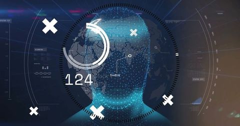 Futuristic Virtual Identity with Digital Interface and World Map - Download Free Stock Images Pikwizard.com