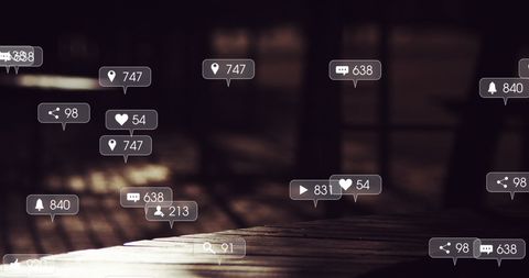 Abstract Social Media Interaction Over Eye-Catching Street - Download Free Stock Images Pikwizard.com