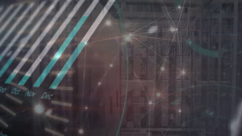 Digital Network Connections and 5G Overlays in Server Room