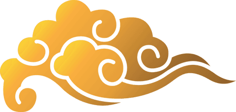 Yellow cloud png transparent background abstract vector