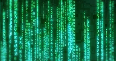 Futuristic binary code digital background