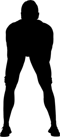 Silhouette of Male Football Player on Transparent, Sport Power Motion Vector