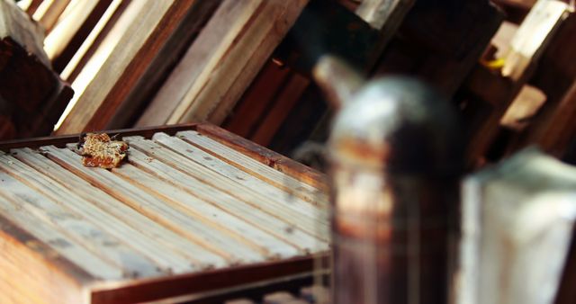 Vintage Outdoor Coffee Setup with Old Wooden Trays and Coffee Pot - Download Free Stock Images Pikwizard.com