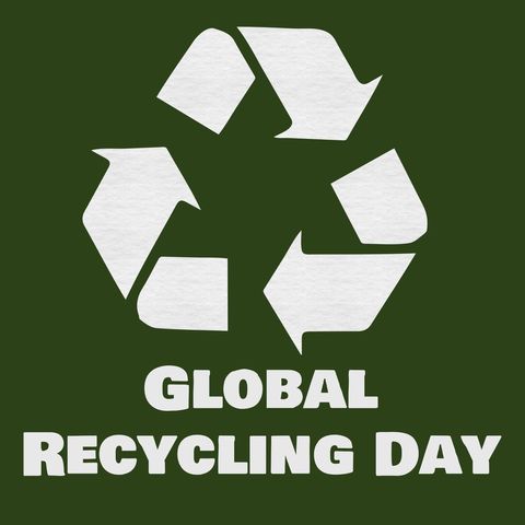 Global Recycling Day Symbol with White Arrows on Green Background - Download Free Stock Templates Pikwizard.com