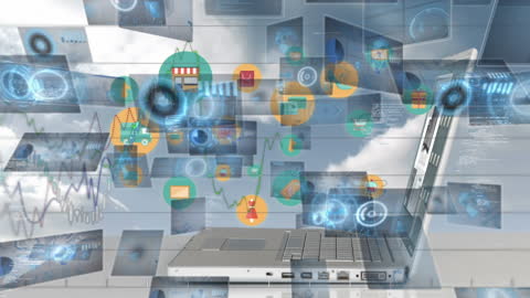 Dynamic Digital Data Interface with Hand Using Laptop