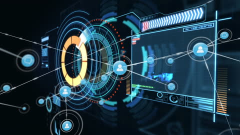 Digital Network Interface with Data Visualization and Connections