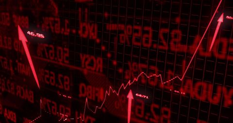 Dynamic Red Data Visuals Depicting Financial Market Trends - Download Free Stock Images Pikwizard.com