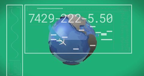 Global air traffic data visualization in tech interface