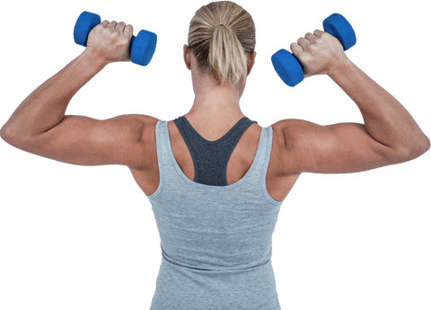 Strong Muscular Woman Exercising with Weights on Transparent Background - Download Free Stock Videos Pikwizard.com