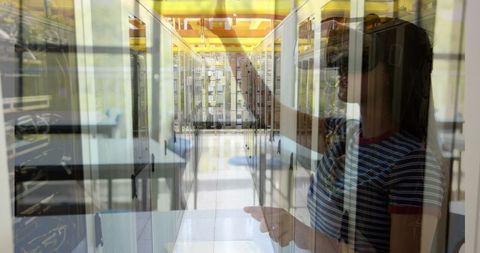 Schoolgirl Exploring Virtual Reality in Data Center Environment - Download Free Stock Images Pikwizard.com