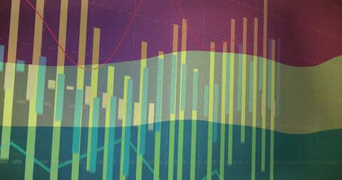Dynamic Financing Data Visualization on Hungary Flag - Download Free Stock Images Pikwizard.com