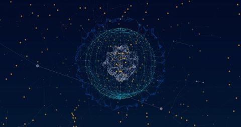 abstract digital network sphere in cosmic space - Download Free Stock Images Pikwizard.com