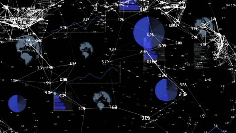 Abstract Global Data Network Visualization with Graphs and Infographics