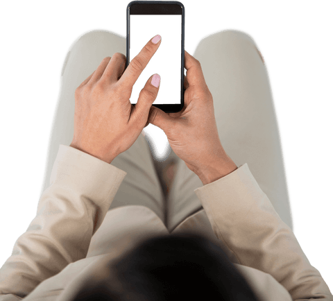 Transparent View Businesswoman Using Smartphone Touchscreen - Download Free Stock Videos Pikwizard.com