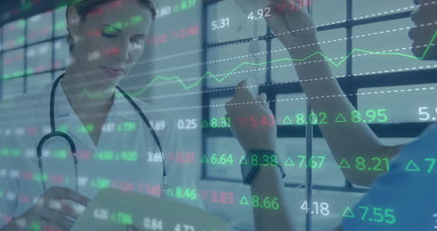 Medical Professionals Analyzing Financial Data