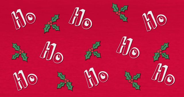 Festive Ho Ho Ho Holly Pattern for Christmas Celebration - Download Free Stock Images Pikwizard.com