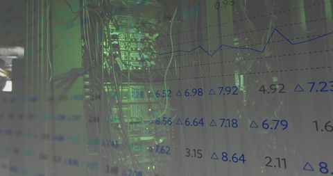 Server Room with Digital Data Projection Reflecting Technology - Download Free Stock Images Pikwizard.com