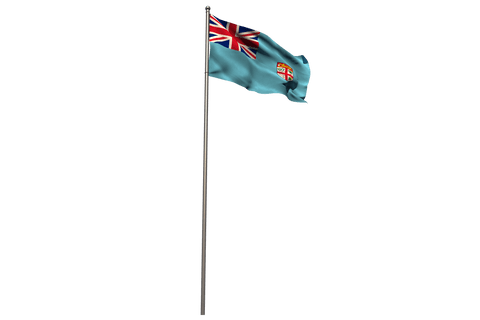 fiji national flag waving on flagpole, transparent background - Download Free Stock Videos Pikwizard.com
