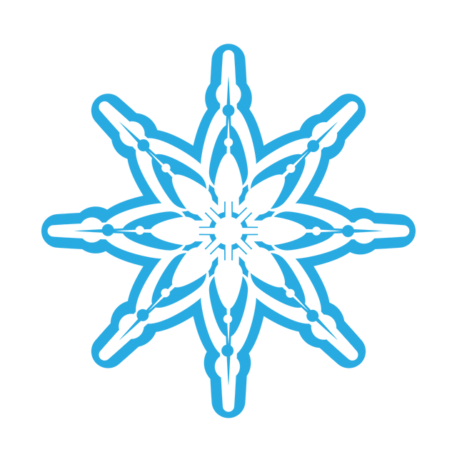 Digitally Drawn Transparent Blue Snowflake Mandala Design - Download Free Stock Videos Pikwizard.com