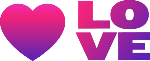 Gradient Heart and LOVE Text on Transparent Background - Download Free Stock Videos Pikwizard.com