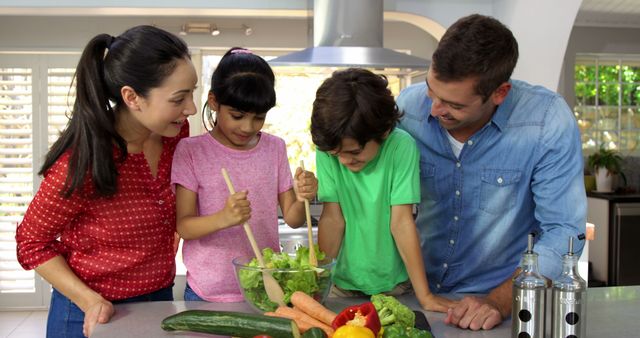 Families Enjoying Cooking Together in Modern Kitchen - Download Free Stock Images Pikwizard.com