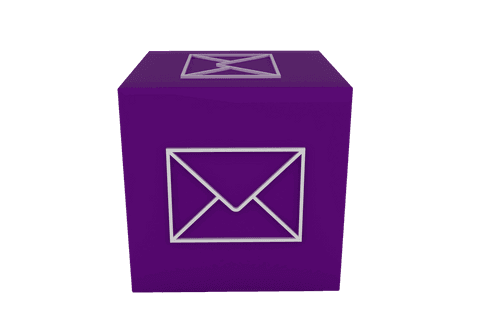 purple transparent block with envelope icon - Download Free Stock Videos Pikwizard.com